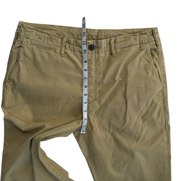 American‎ Eagle Mens Dark Original Straight Khaki Pants Size: 32x34 - Picture 8 of 11